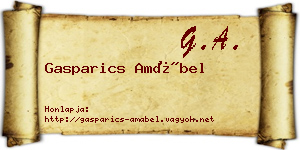 Gasparics Amábel névjegykártya